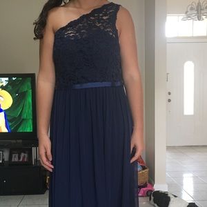 David’s Bridal Navy Blue Lace Dress sz 16